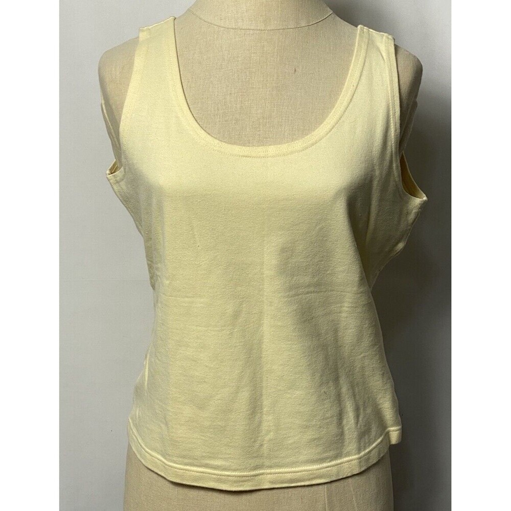 Vintage Claudia D  Tank Top L Yellow  Stretch
